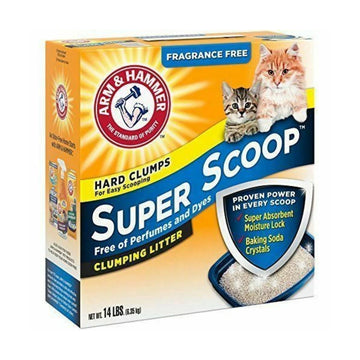 Arm & Hammer 14lbs Super Scoop Fragrance Free Clumping Litter