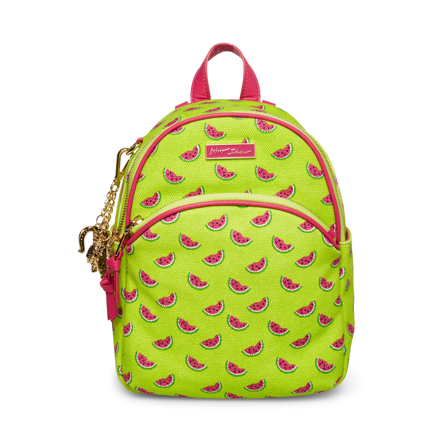 Betsey Johnson Forbidden Fruit Canvas Backpack-Green