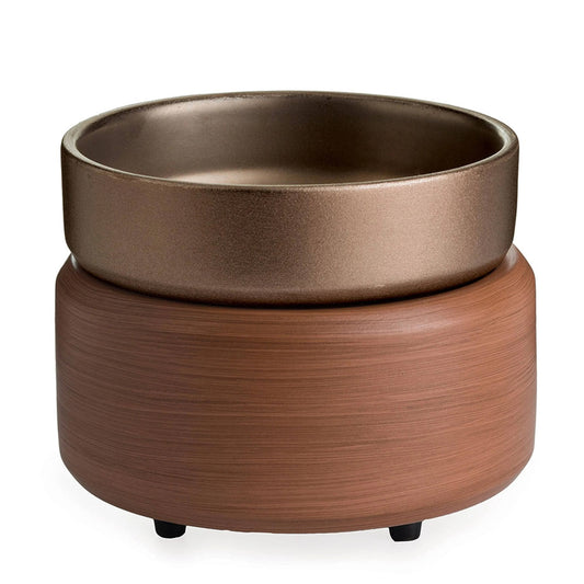 Candle Warmers 2 in 1 Classic Warmer Pewter Walnut