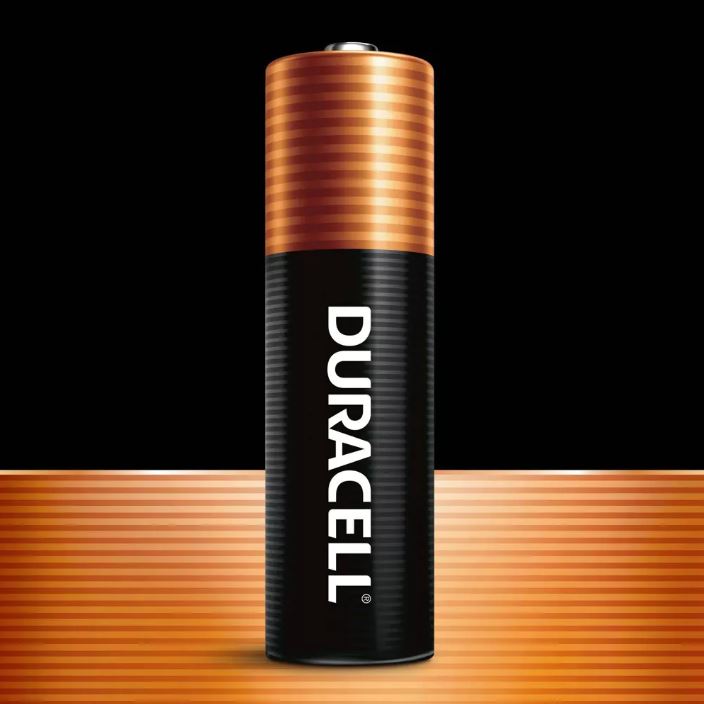 Pilas alcalinas AA Duracell CopperTop (paquete de 4), color negro 