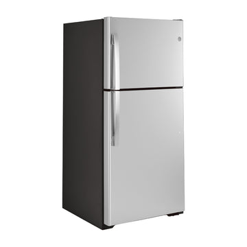 GE GTS22KYNRFS 21.9 cu. ft. Garage Ready Top-Freezer Refrigerator - Silver