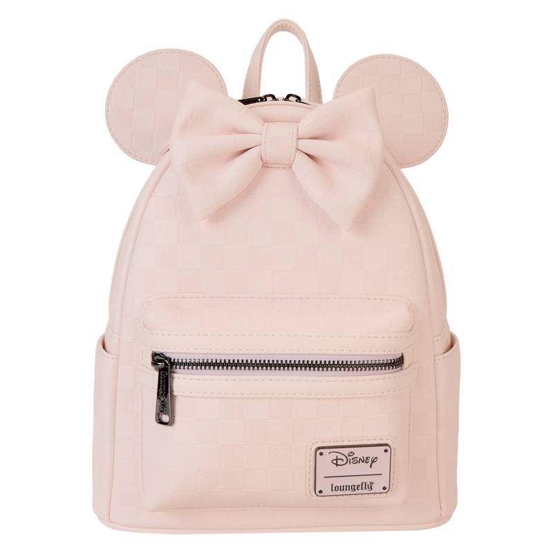 Disney Minnie Mouse Checkered Texture Mini Backpack - Pink