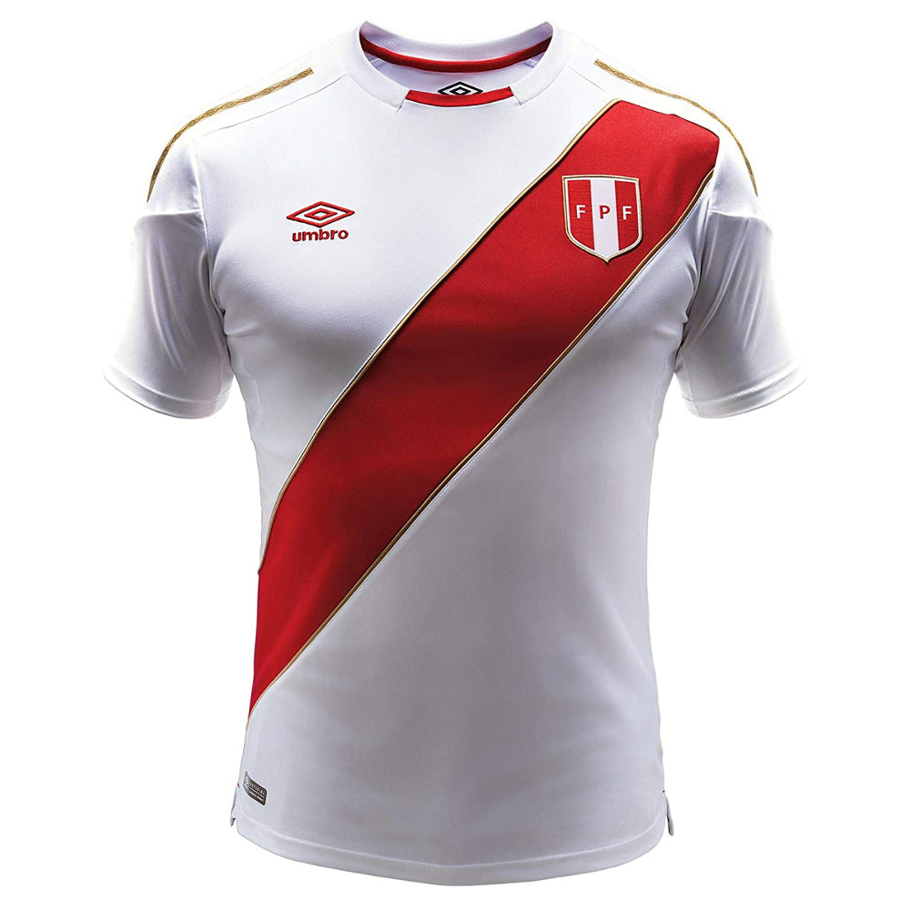 Umbro Medium Men's Peru Home Soccer Jersey - Curacao