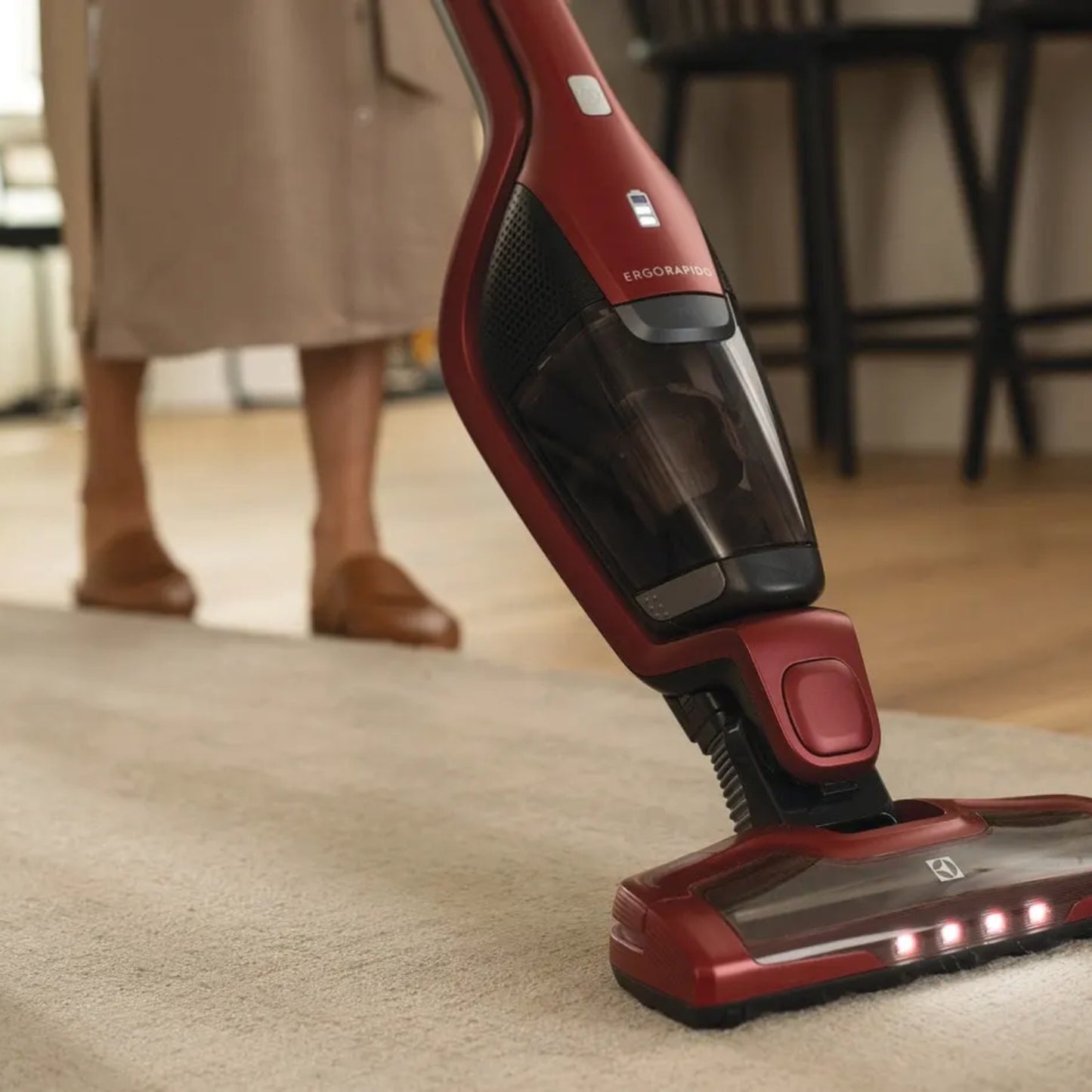 Electrolux EHVS3510AR Ergorapido Pet Cordless 2-in-1 Stick Vacuum - Chilli Red