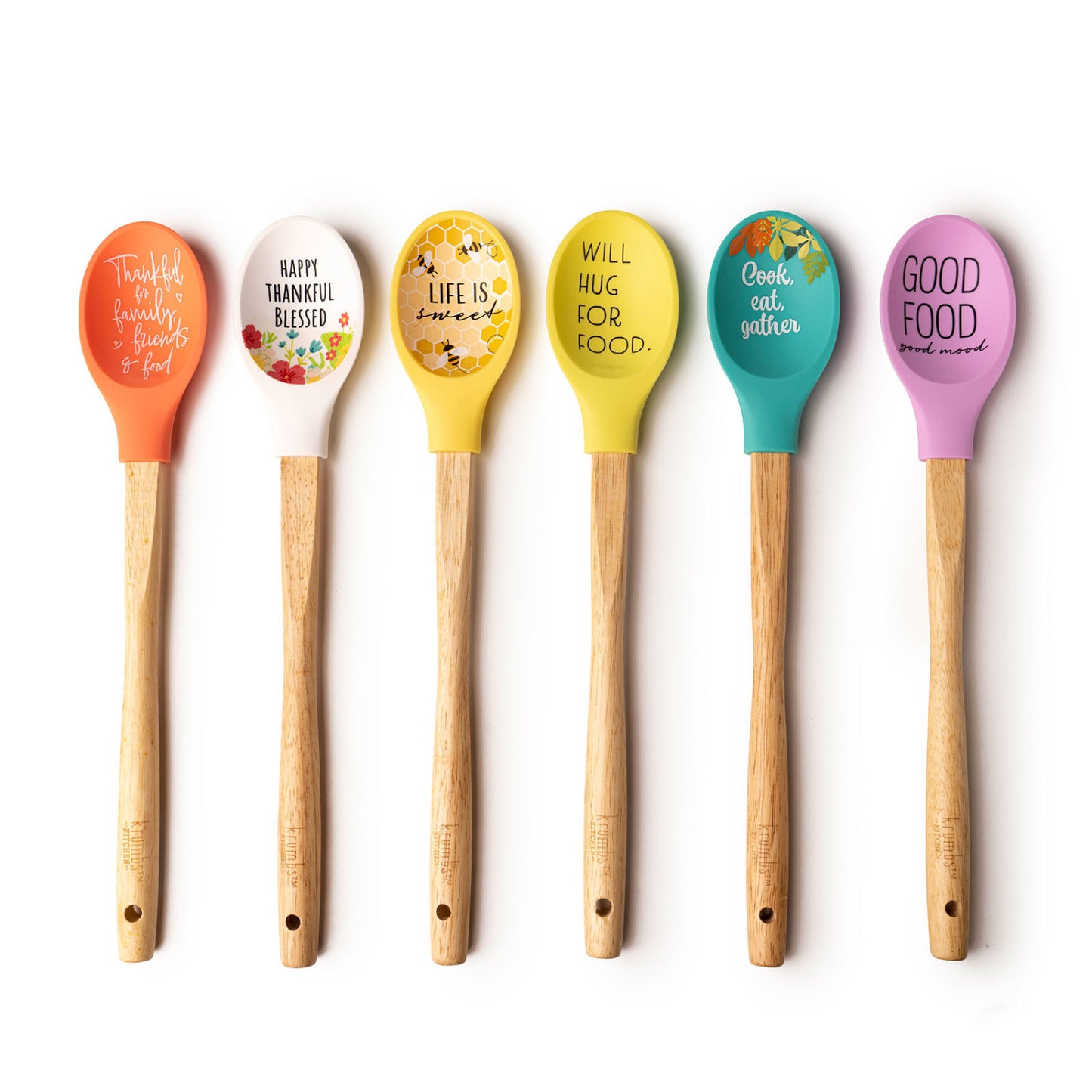 Krumbs Kitchen Homemade Happiness Silicone Spoon - Assorted