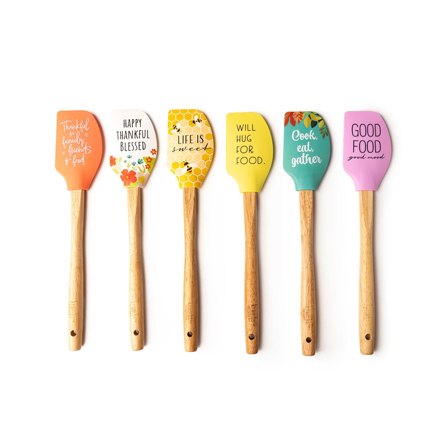 Krumbs Kitchen Homemade Happiness Silicone Spatulas - Assorted