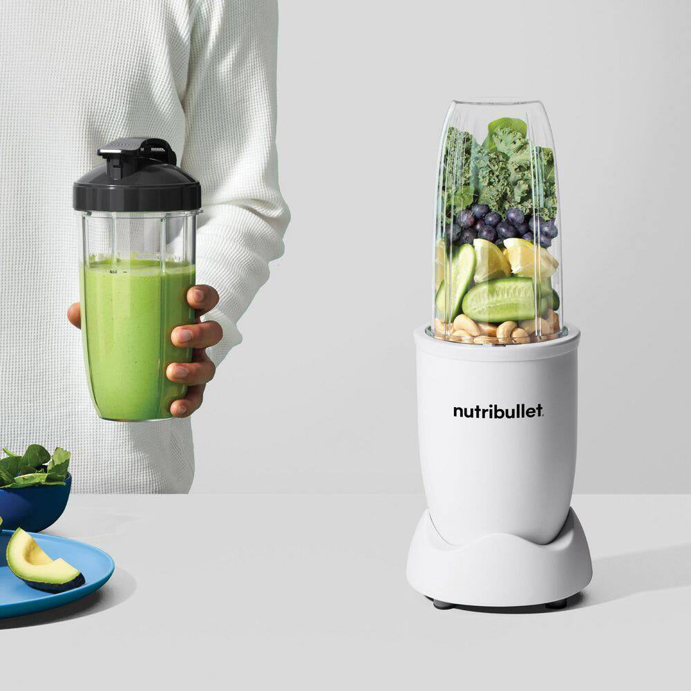 Licuadora personal Nutribullet Pro de una sola velocidad de 900 vatios - Color blanco mate