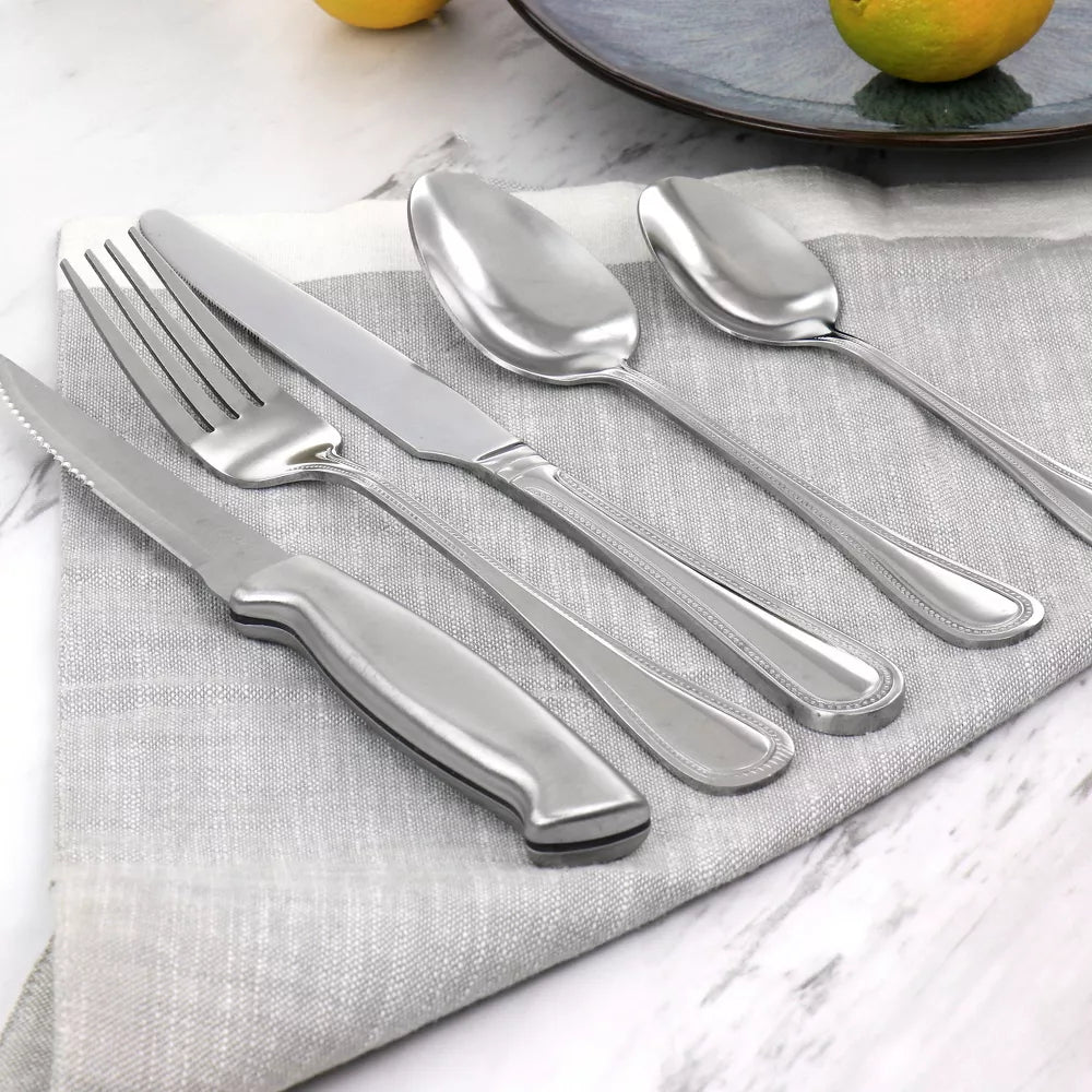 Oster Stainless Steel Flatware and Steak Knife Set (20-Piece)