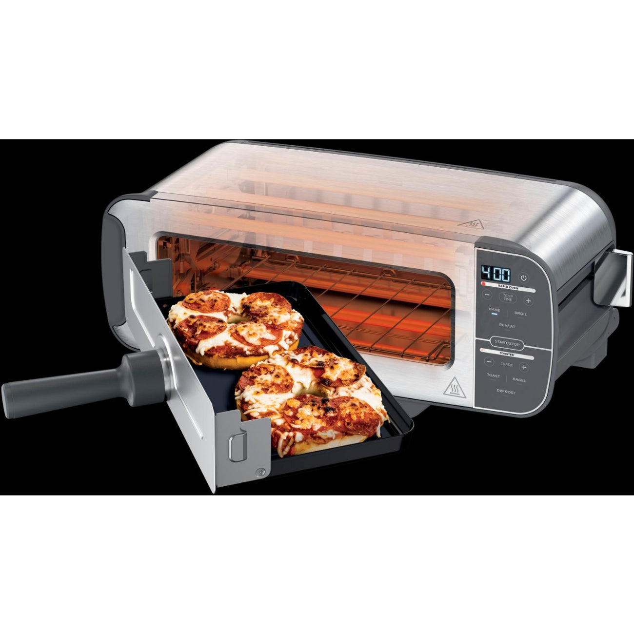 Horno tostador de 2 rebanadas Ninja ST101 Foodi con función de giro - Acero inoxidable