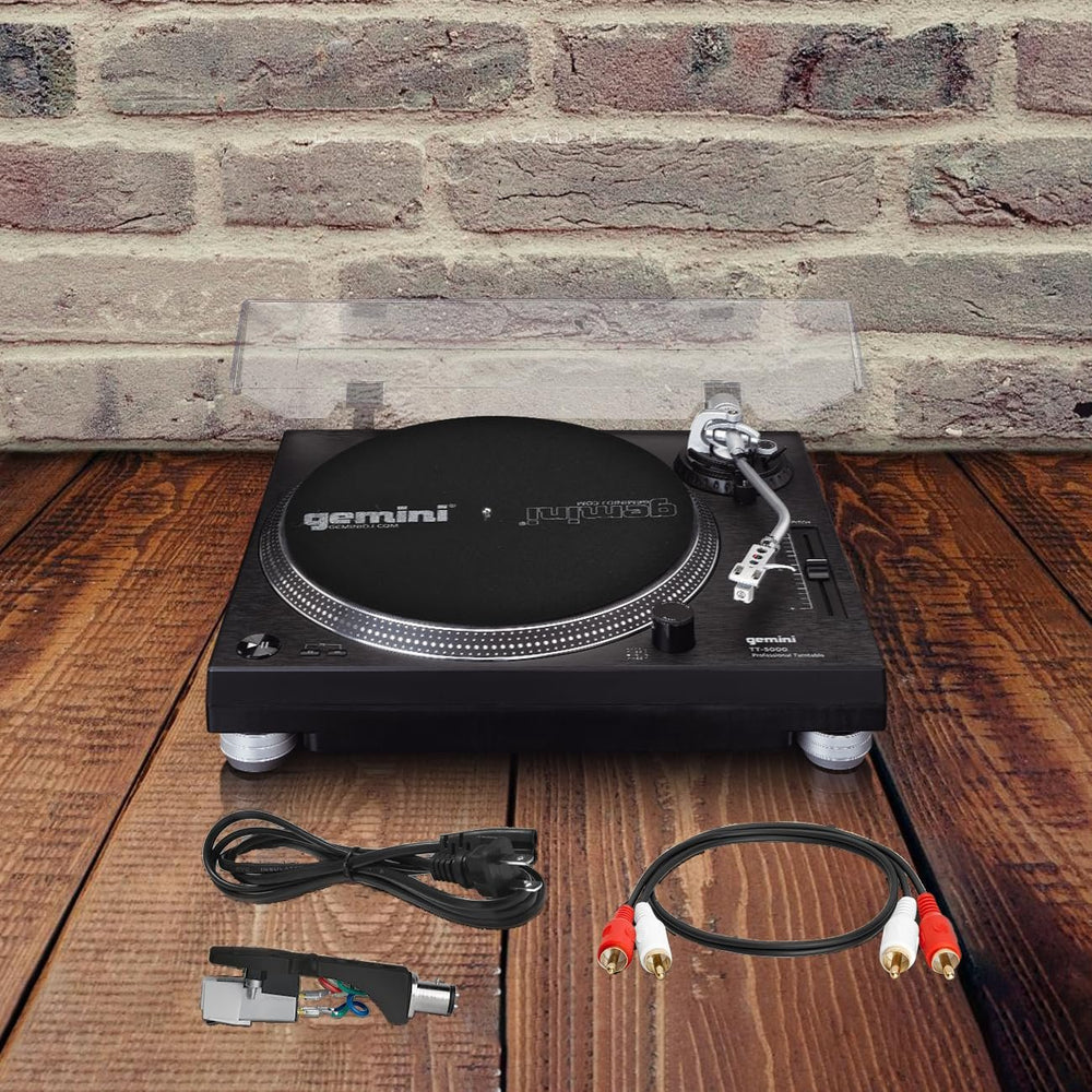 Gemini TT-5000 High Torque Direct-Drive Turntable with USB - Black