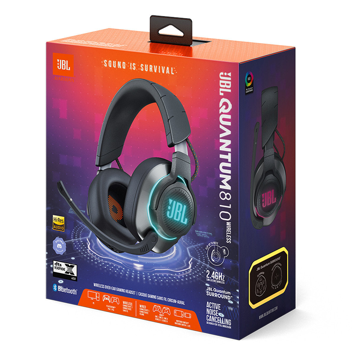 JBL Quantum 810 Wireless Over-the-Ear Gaming Headset with Active Noise Canceling - Black