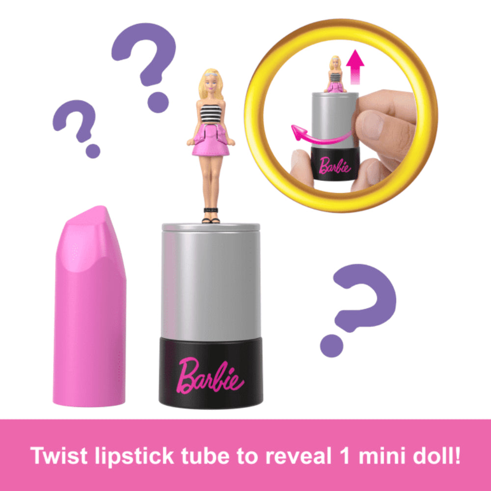 Muñeca Barbie Mini Barbieland Fashionistas en tubo de lápiz labial - Surtido