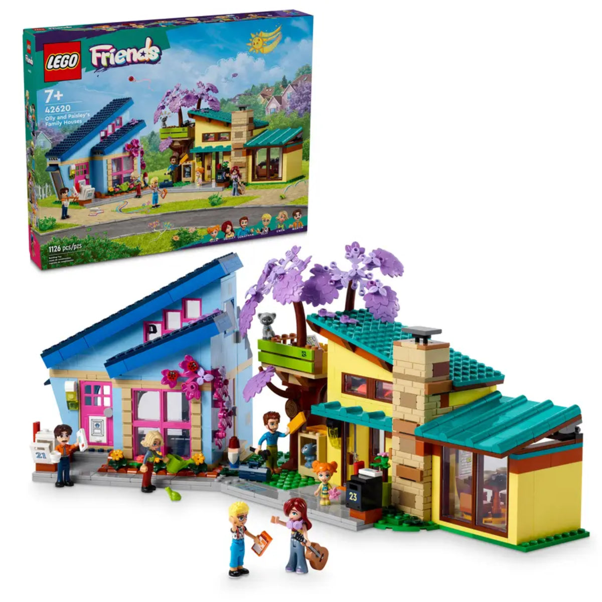 Juego de construcción LEGO Friends: Casas familiares de Olly y Paisley (1126 piezas)