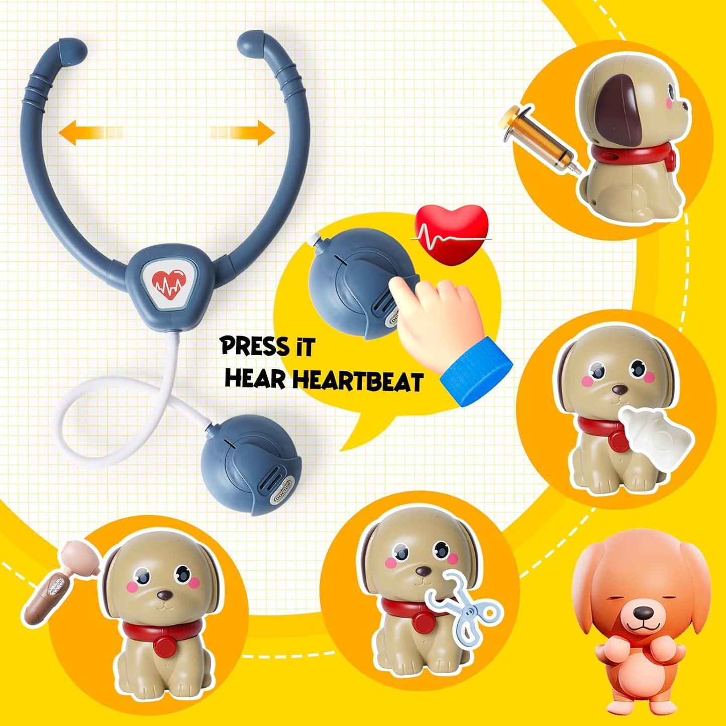 Pretend Play Vet Clinic and Doctor Kit