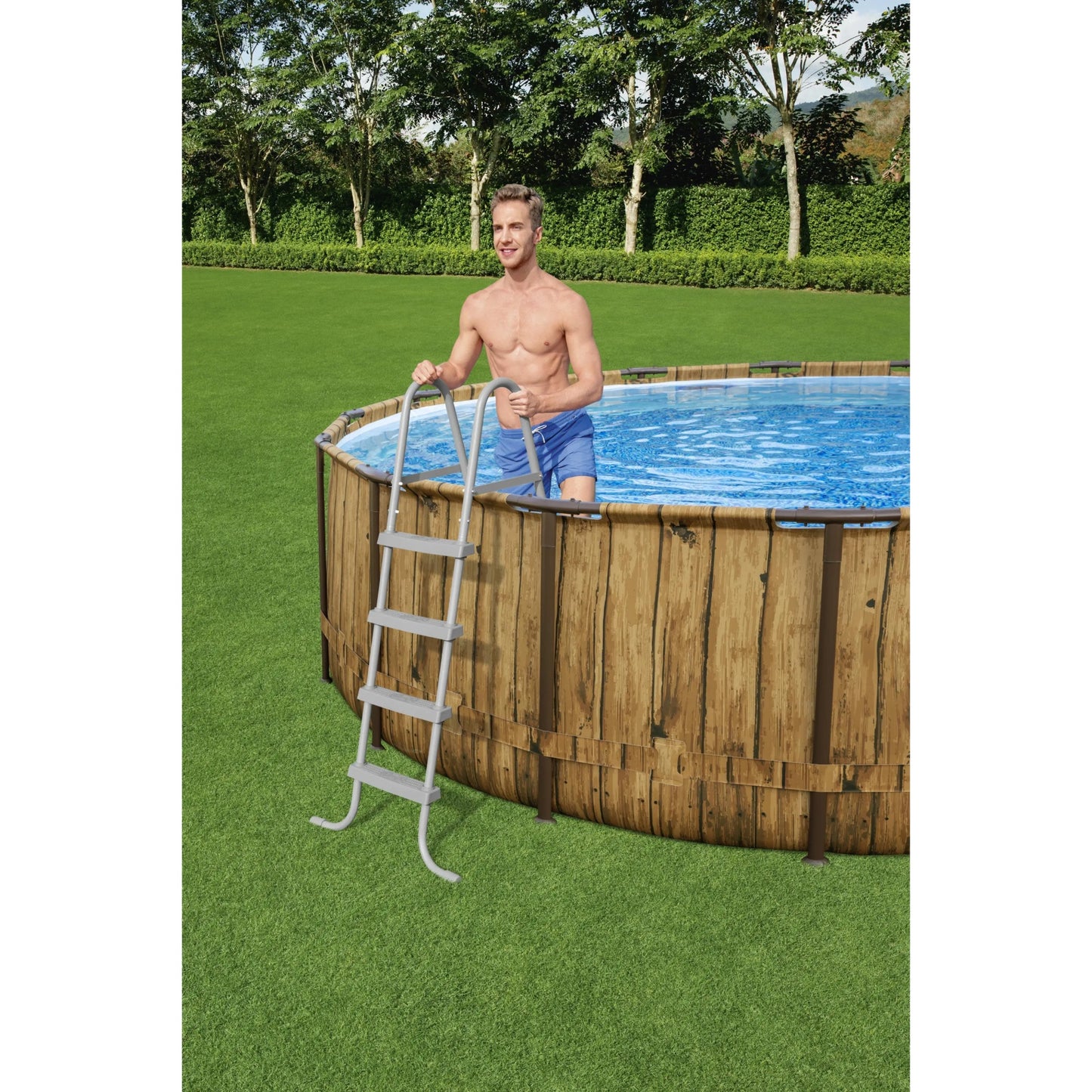 Piscina elevada Bestway Power Steel Swim Vista Serie II de 16' x 48" 