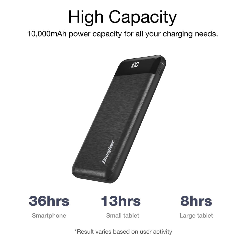 Energizer UE10058 10000mAh Power Bank - Black