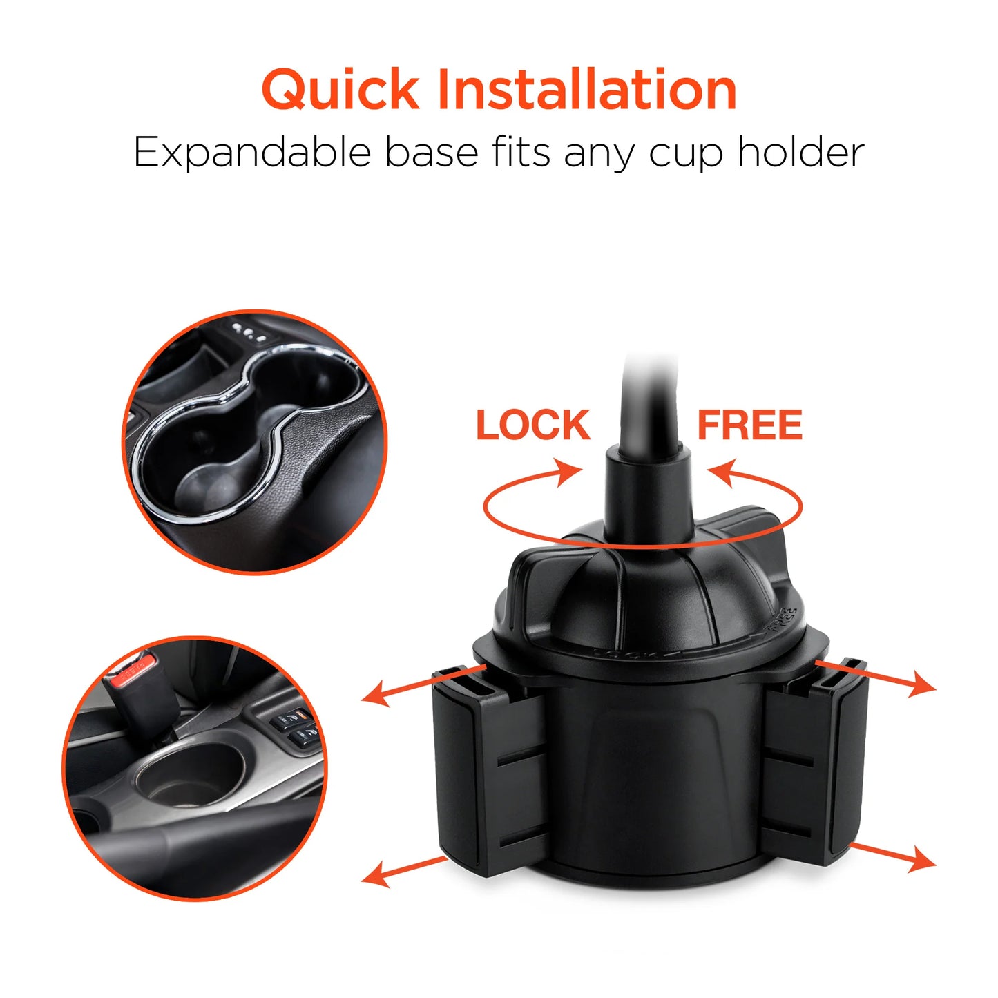 HyperGear Cup Holder Flex Universal Phone Mount - Black