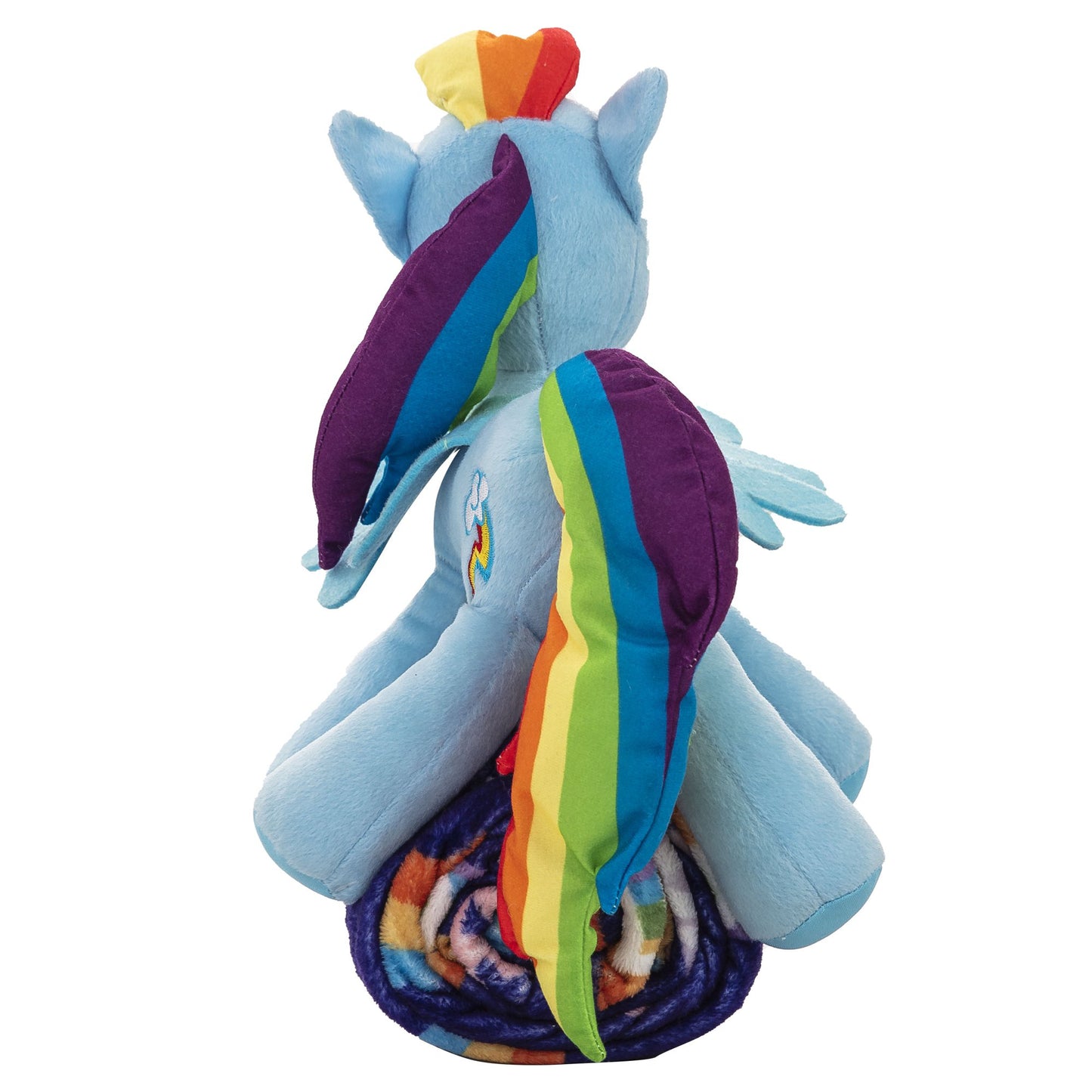 Northwest Hasbro My Little Pony, lindo juego de almohada y manta de tacto sedoso con el personaje Rainbow Dash, morado