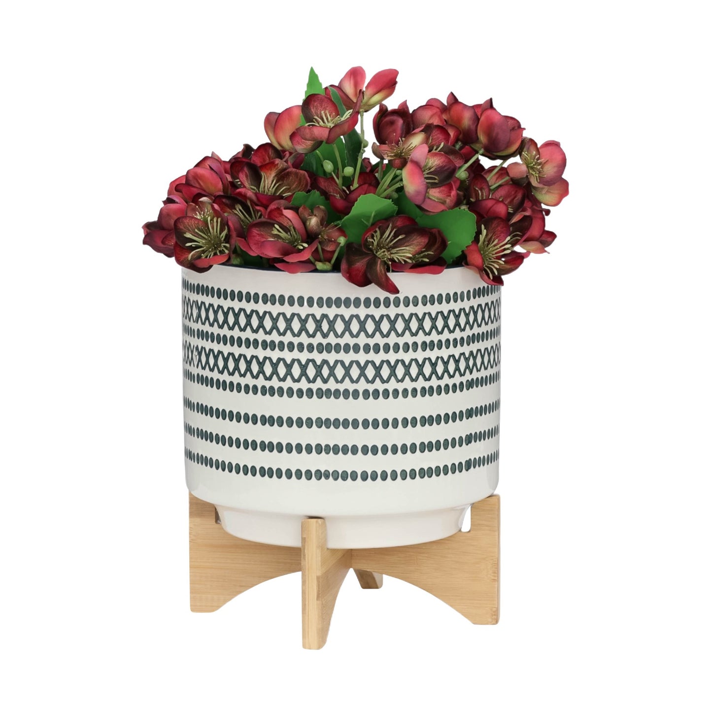 Sagebrook Home 10" Planter with Stand - Blue