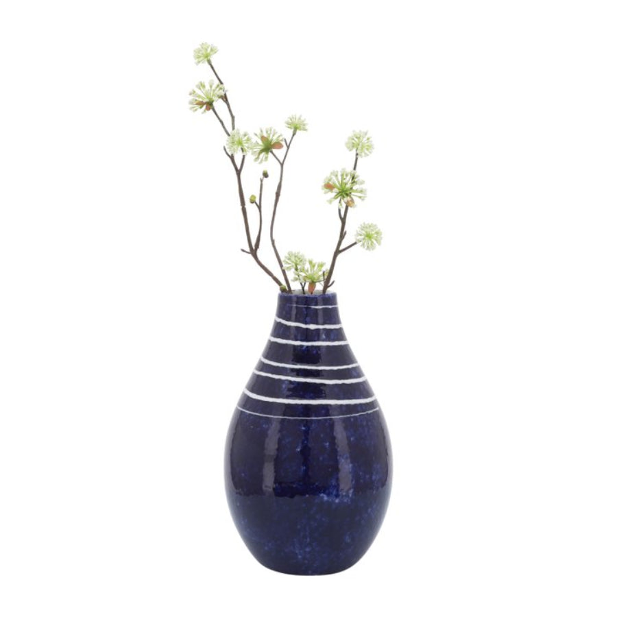 Sagebrook Home Contemporary 10" Ceramic Primeval Vase - Blue