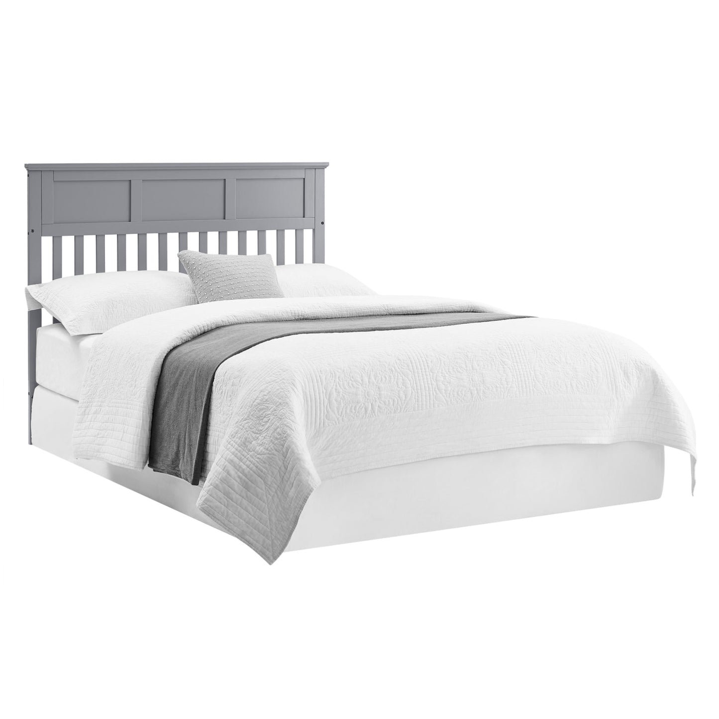 Delta Children Sweet Beginnings Hart Flat Top Gray 6-in-1 Convertible Wooden Crib