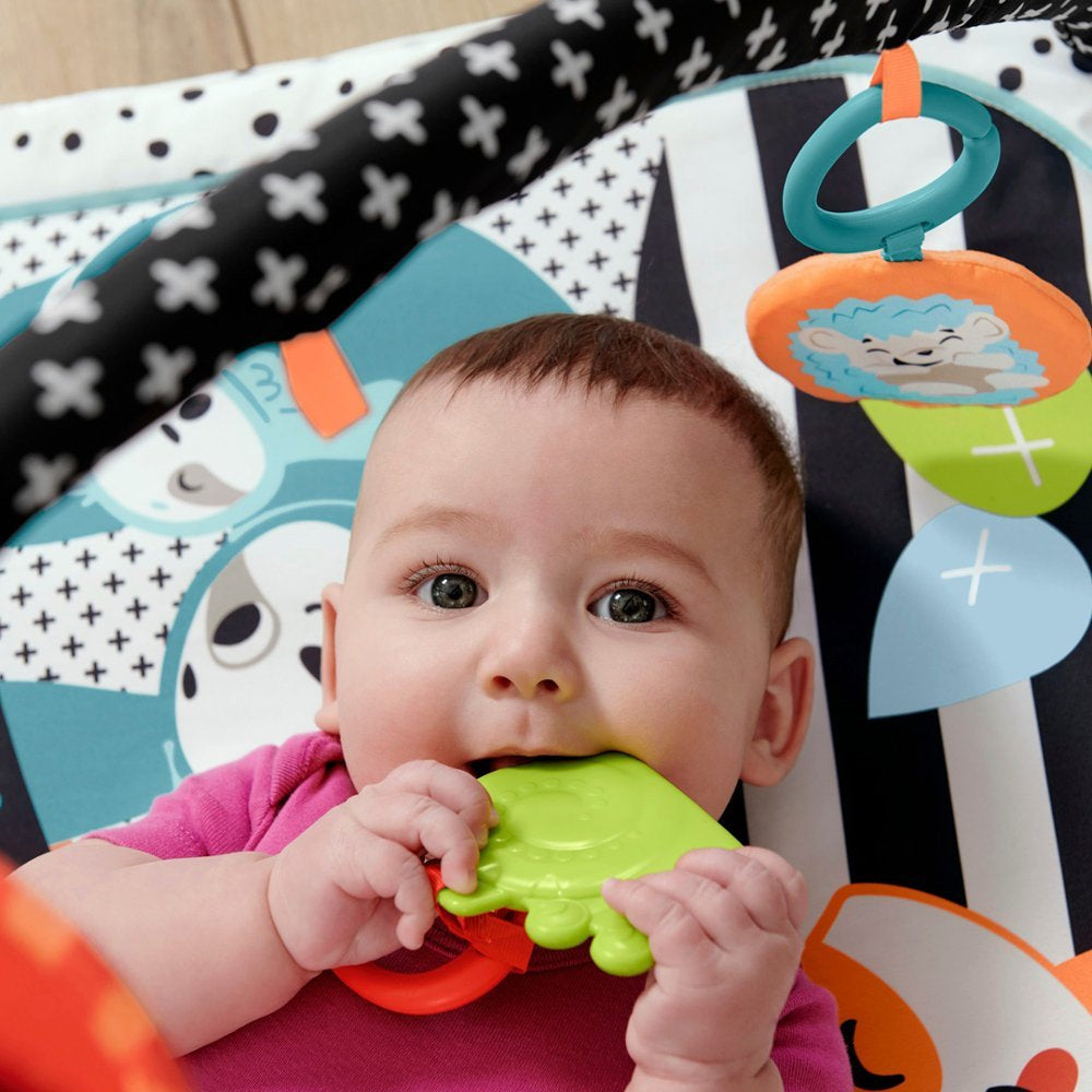 Fisher-Price 3-in-1 Music Glow and Grow Gym Infant Playmat with Lights and Removable Toys