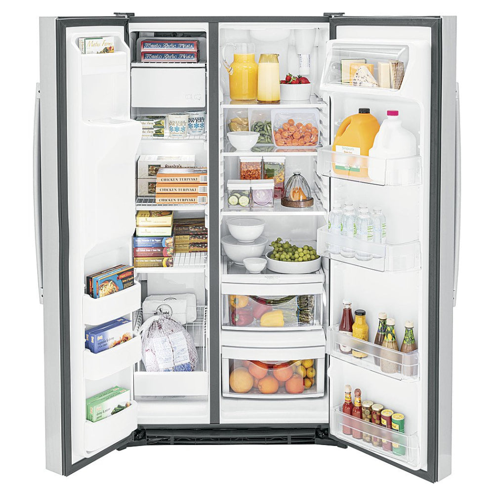 GE GSS25GYPFS 25.3 . Side-by-Side Refrigerator with Water and Ice Dispenser - Fingerprint Resistant Stainless Steel