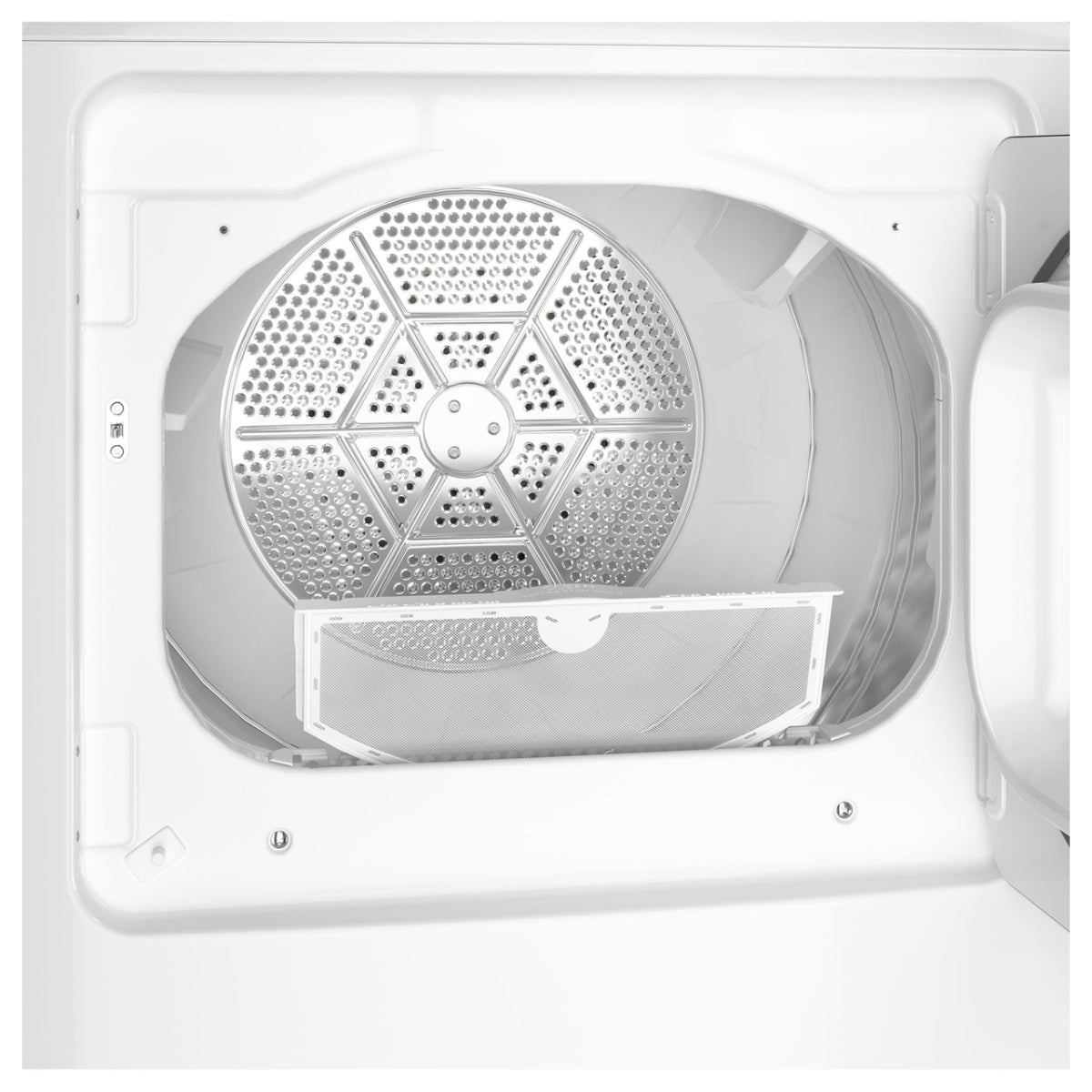 Secadora eléctrica de carga superior GE GTD48EASWWB de 7,2 pies cúbicos con ventilación de hasta 120 pies - Color blanco