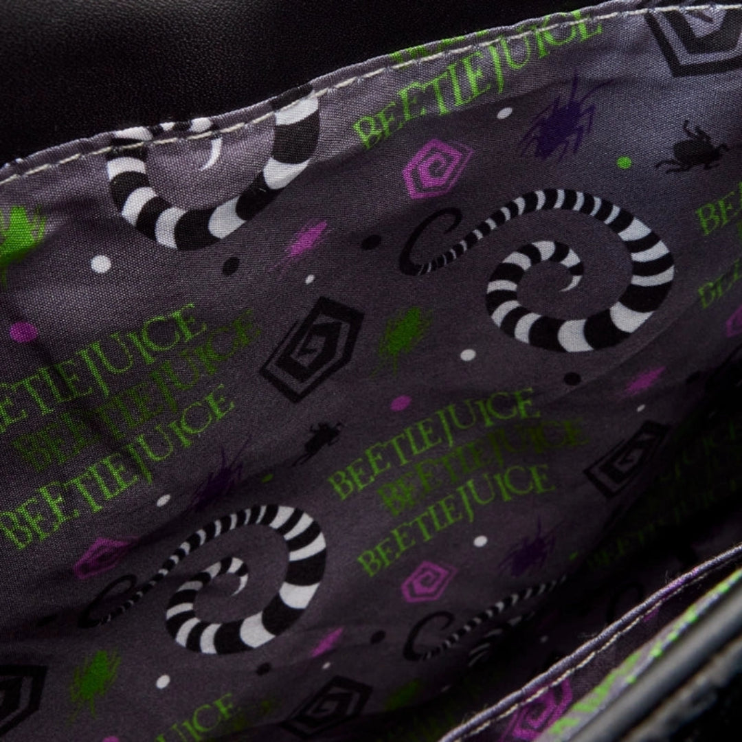 Bolso bandolera con diseño de gusanos de arena Beetlejuice de Loungefly