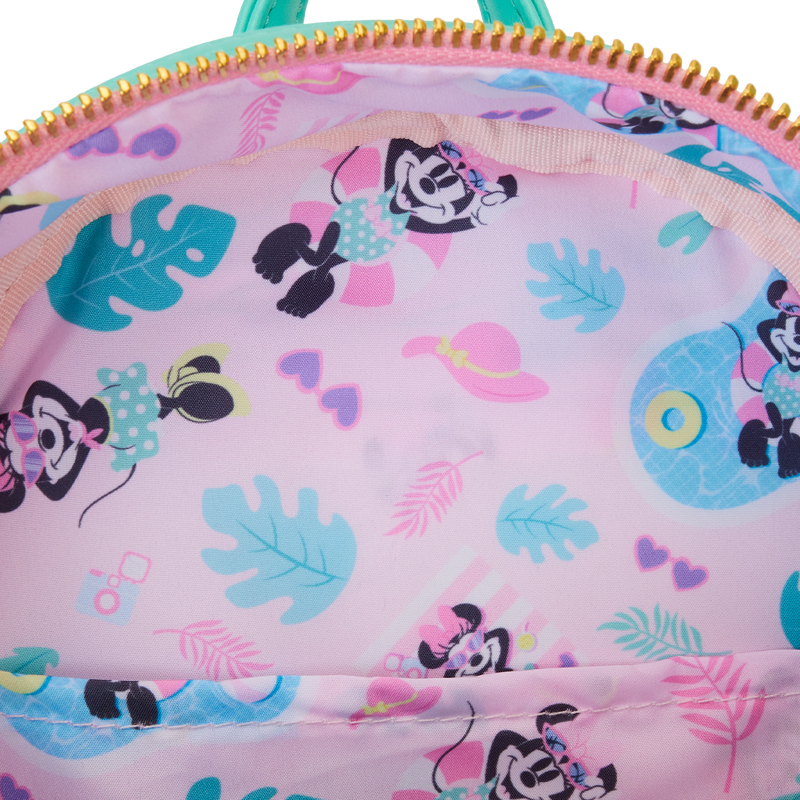 Mochila pequeña para piscina estilo vacaciones de Minnie Mouse de Loungefly