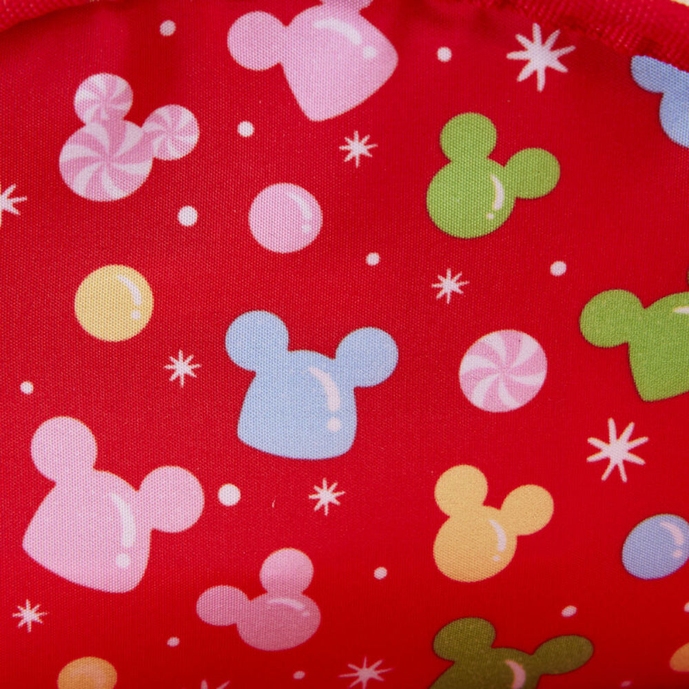 Mochila pequeña con estampado integral de galletas de jengibre y Mickey &amp; Friends de Disney de Loungefly con diadema para las orejas