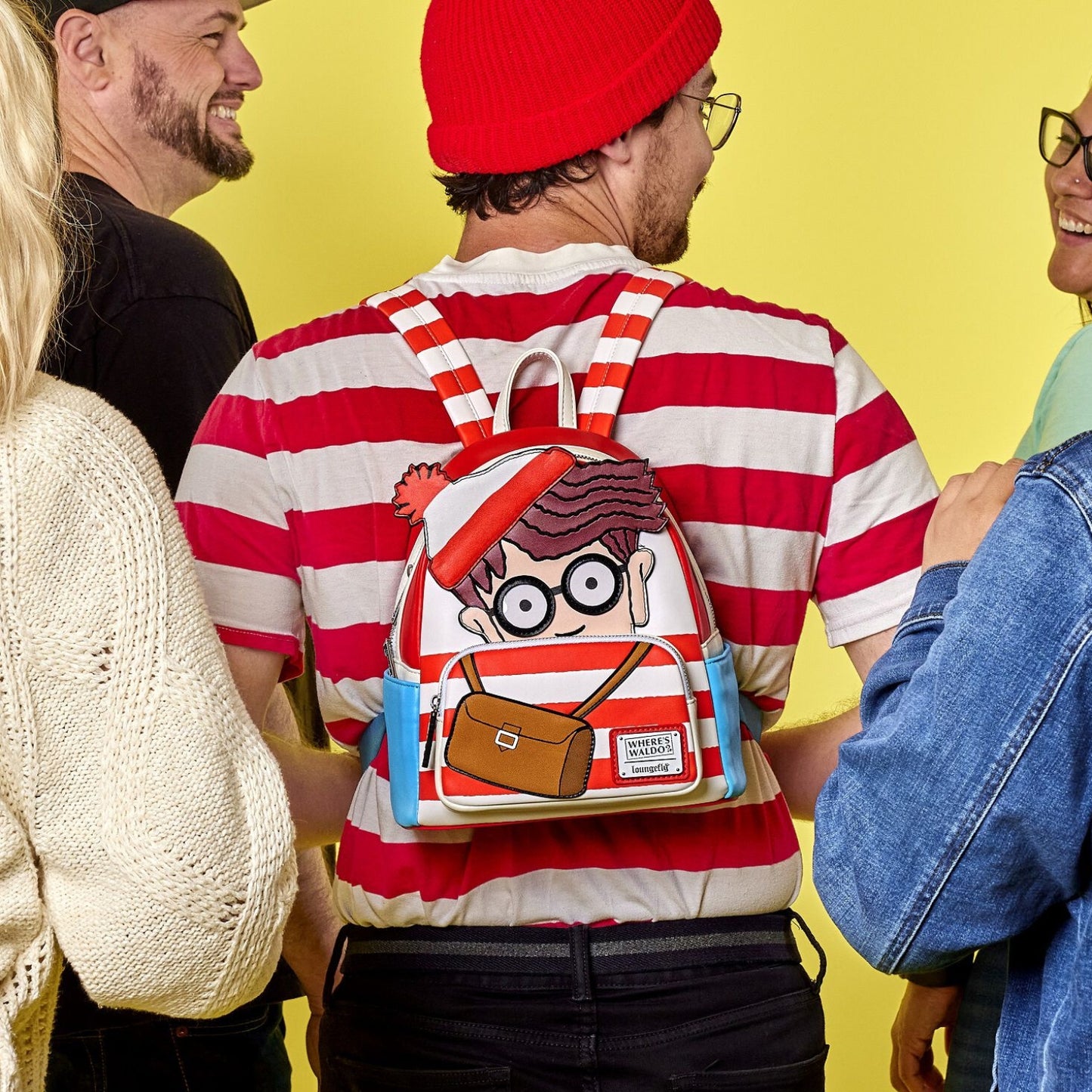 Loungefly Whereâ€™s Waldo 10" Cosplay Mini Backpack