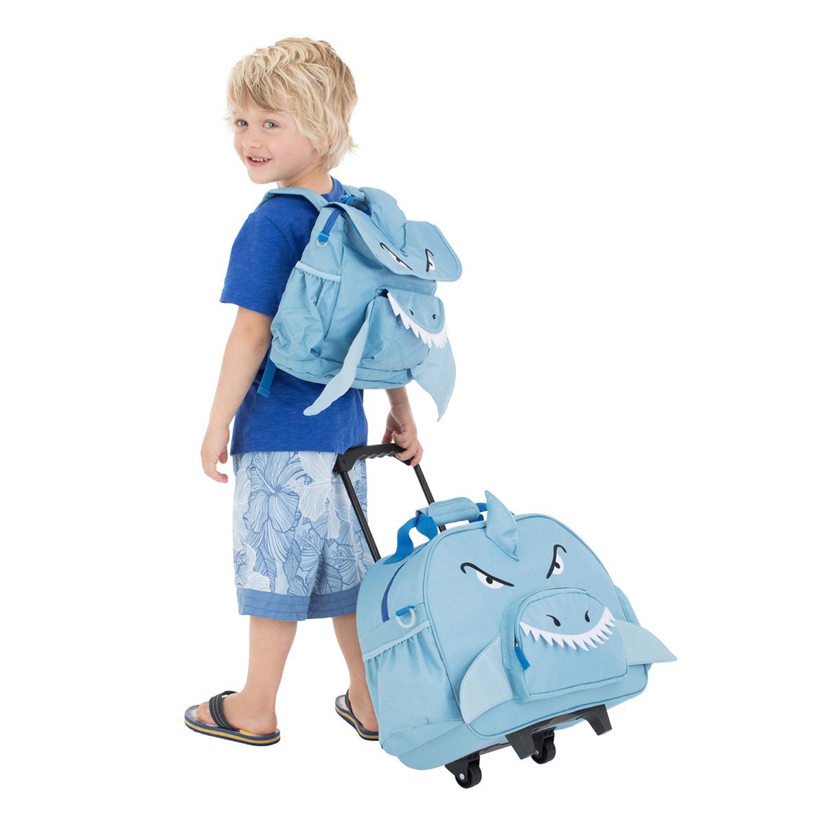 Equipaje de viaje para niños Bixbee Little Traveler, azul, 2 ruedas