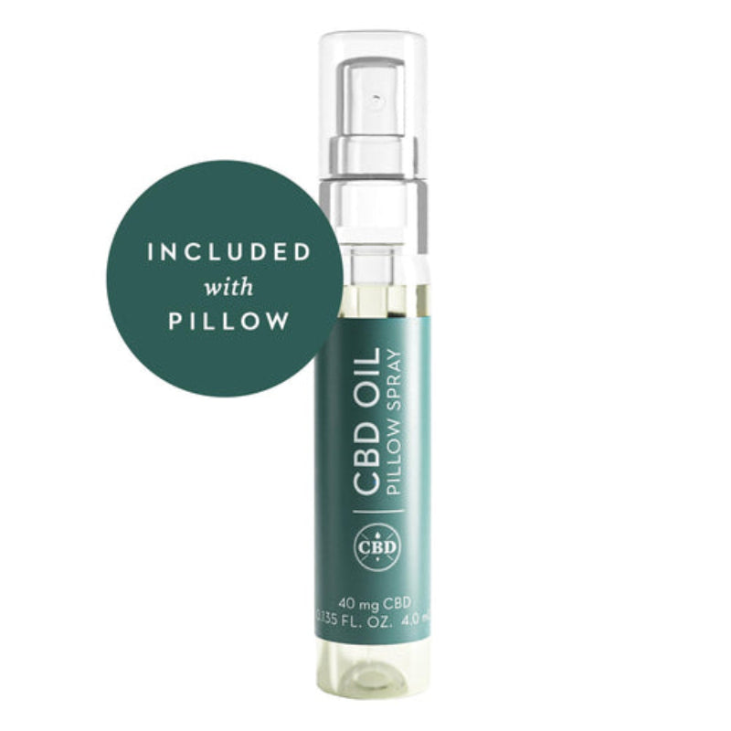 Malouf ActiveDough CBD Oil Infused Queen Size Mid Loft Pillow - White