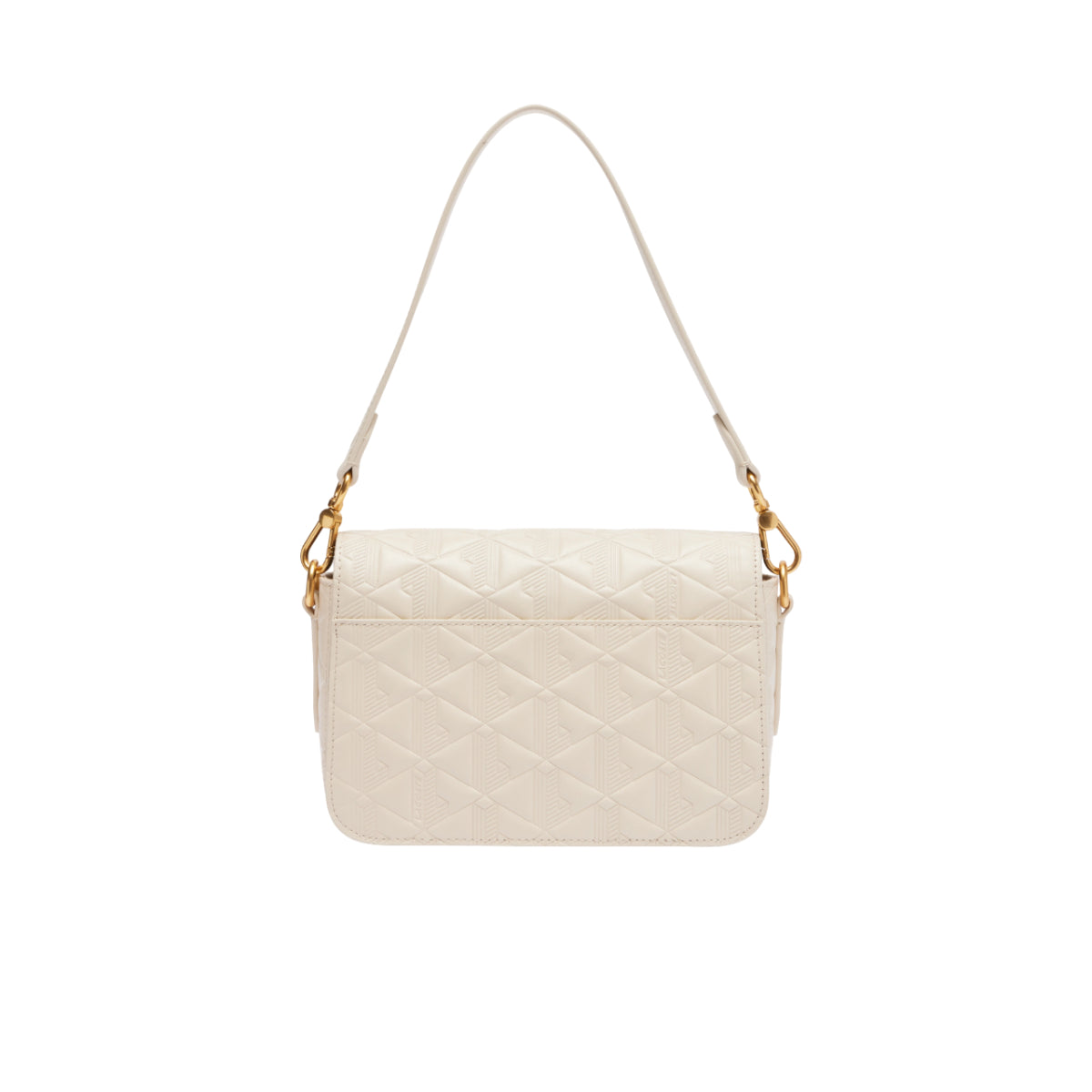 Lacoste Maheki Embossed Shoulder Bag - Bone White