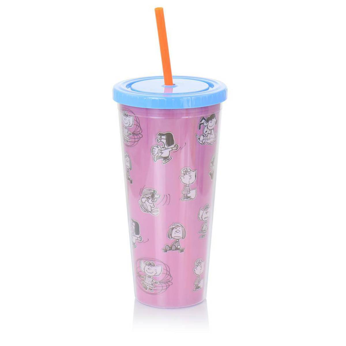 Peanuts 129407.01 23.6 oz Tumbler set with Lid and Straws (4 Pieces) - Multicolor