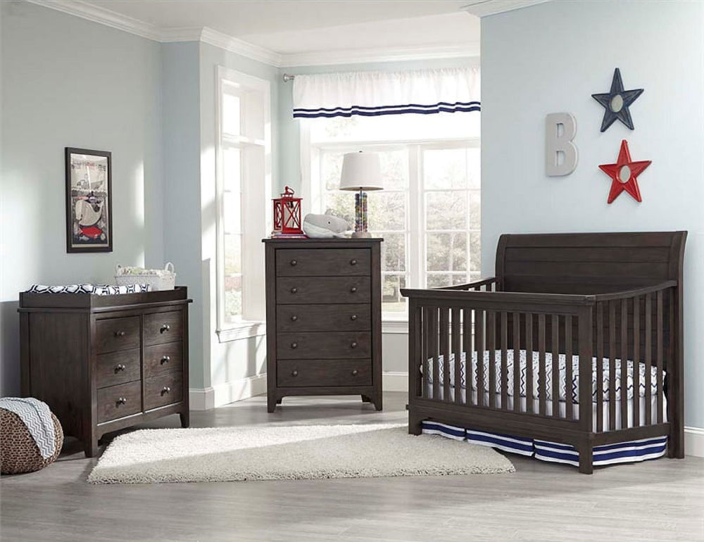 Westwood Taylor Farmhouse Wood Convertible Crib - Brown