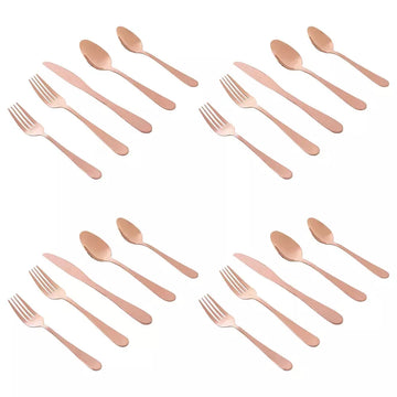 Gibson 137380.2 Stravidia Flatware Set (20-Pieces) - Rose Gold