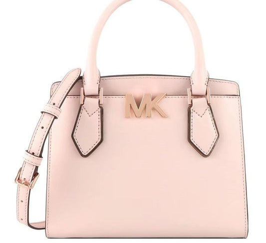 Michael Kors Medium Leather Messenger Bag In Powder Blush