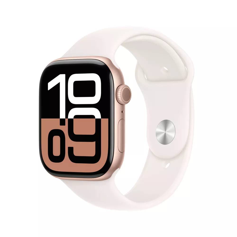 Apple Watch Series 10 (GPS+Cellular) 46mm Aluminum Case with Light Blush Sport Band - M/L - Rose Gold