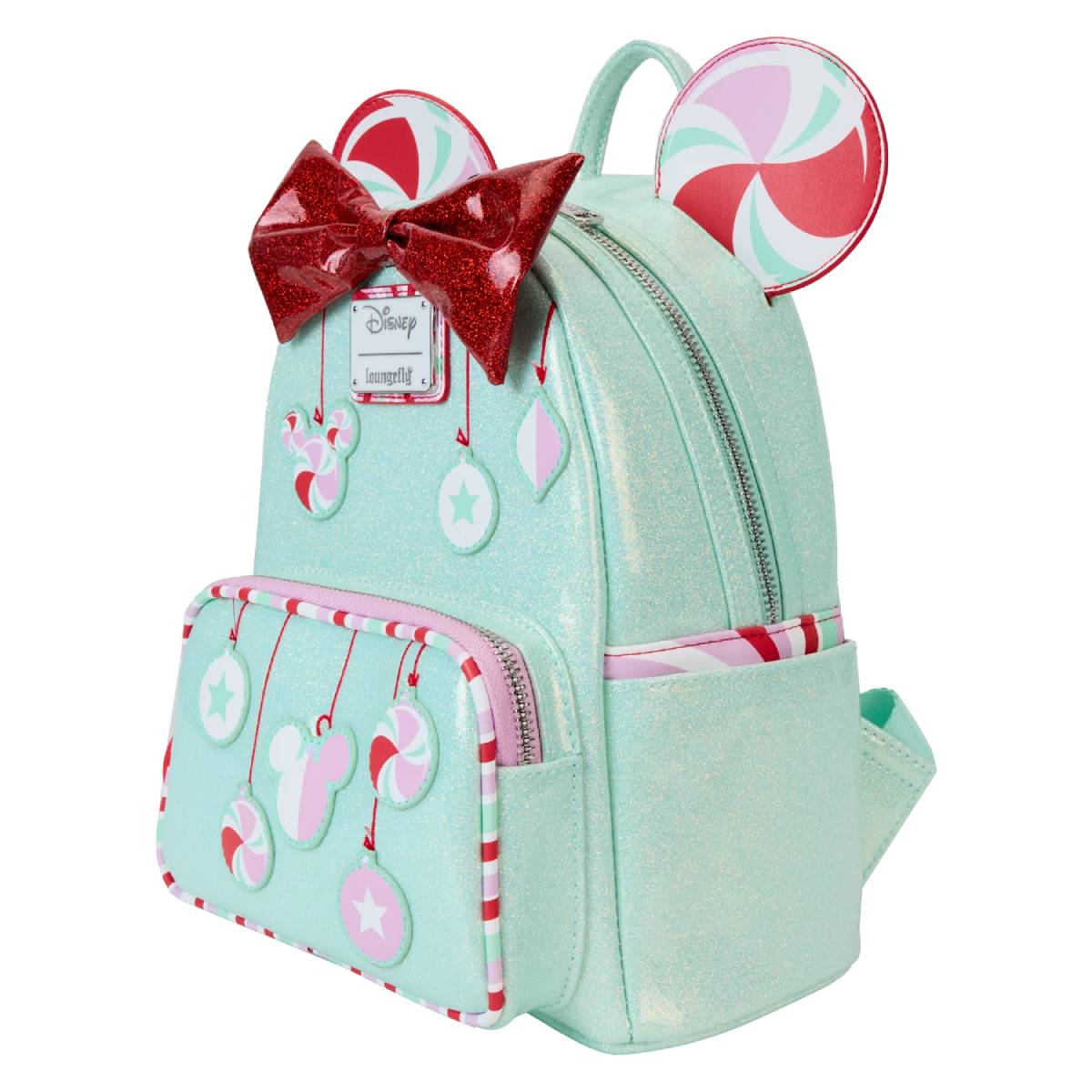 Loungefly Disney Minnie Holiday Ornaments Mini Backpack - Peppermint