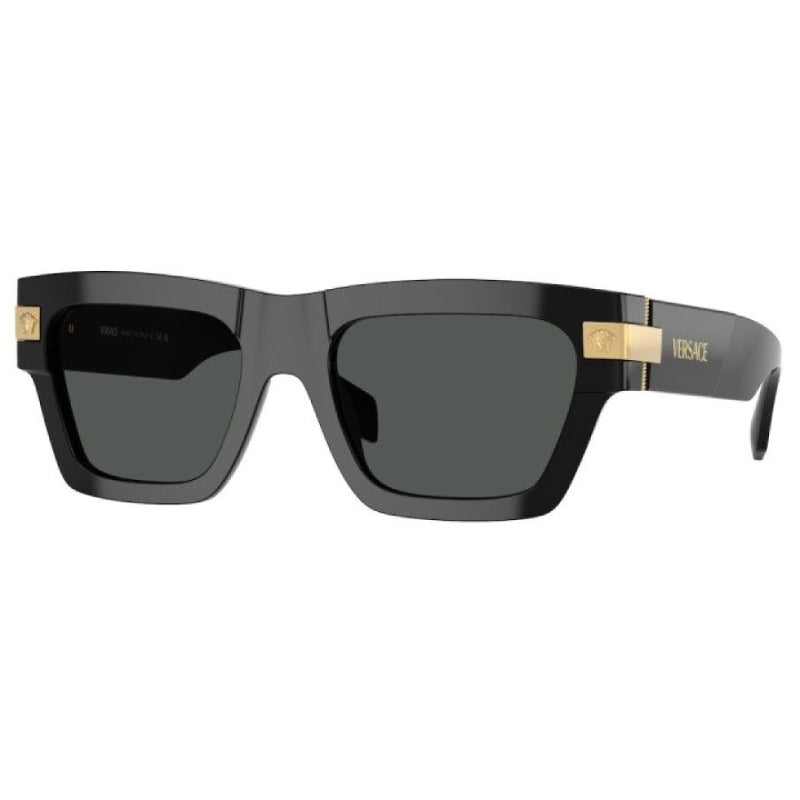 Versace VE446455GB1 Men's Rectangle Solid Color Sunglasses