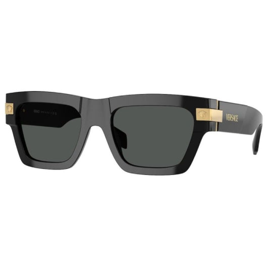 Versace VE446455GB1 Men's Rectangle Solid Color Sunglasses