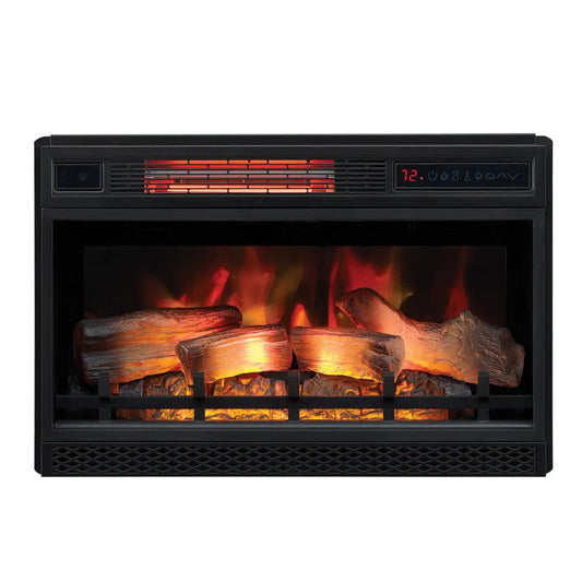 ClassicFlame 3D SpectraFire Plus Infrared Electric Fireplace Insert, Black