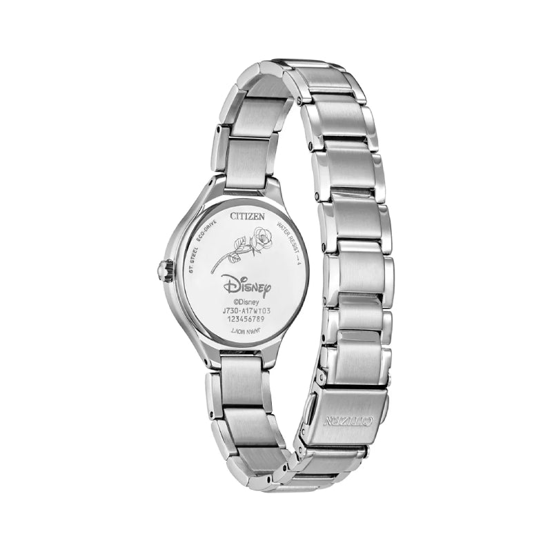 Citizen Eco-Drive Disney Mickey Mouse and Minnie Mouse Women's 29.2mm Silver Bracelet Watch - Gray Dial