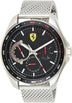 Ferrari Speed Racer Men's 44mm Quartz Stainless Steel Silver Bracelet Watch - Black Dial - Curacao