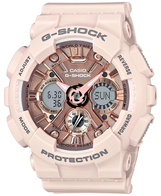 Casio G-Shock Women's 49mm Quartz Digital Analog Pink Resin Strap Watch -