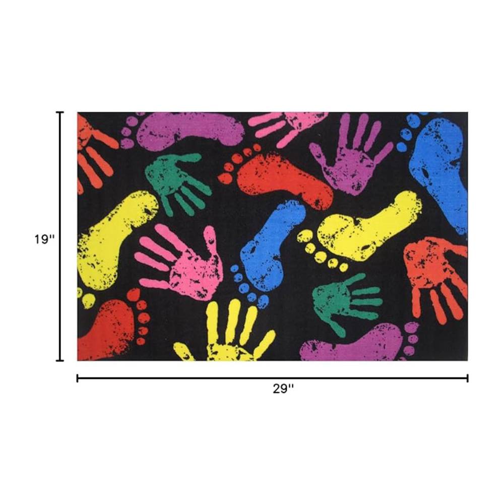L.A Rugs Fun Time Impressions Rectangular Area Rug - Black