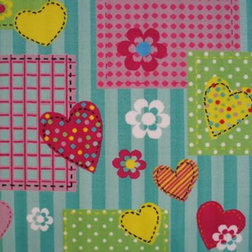 L.A Rugs 3'3" x 4'10" Fun Time Hearts and Flowers Rectangular Rug