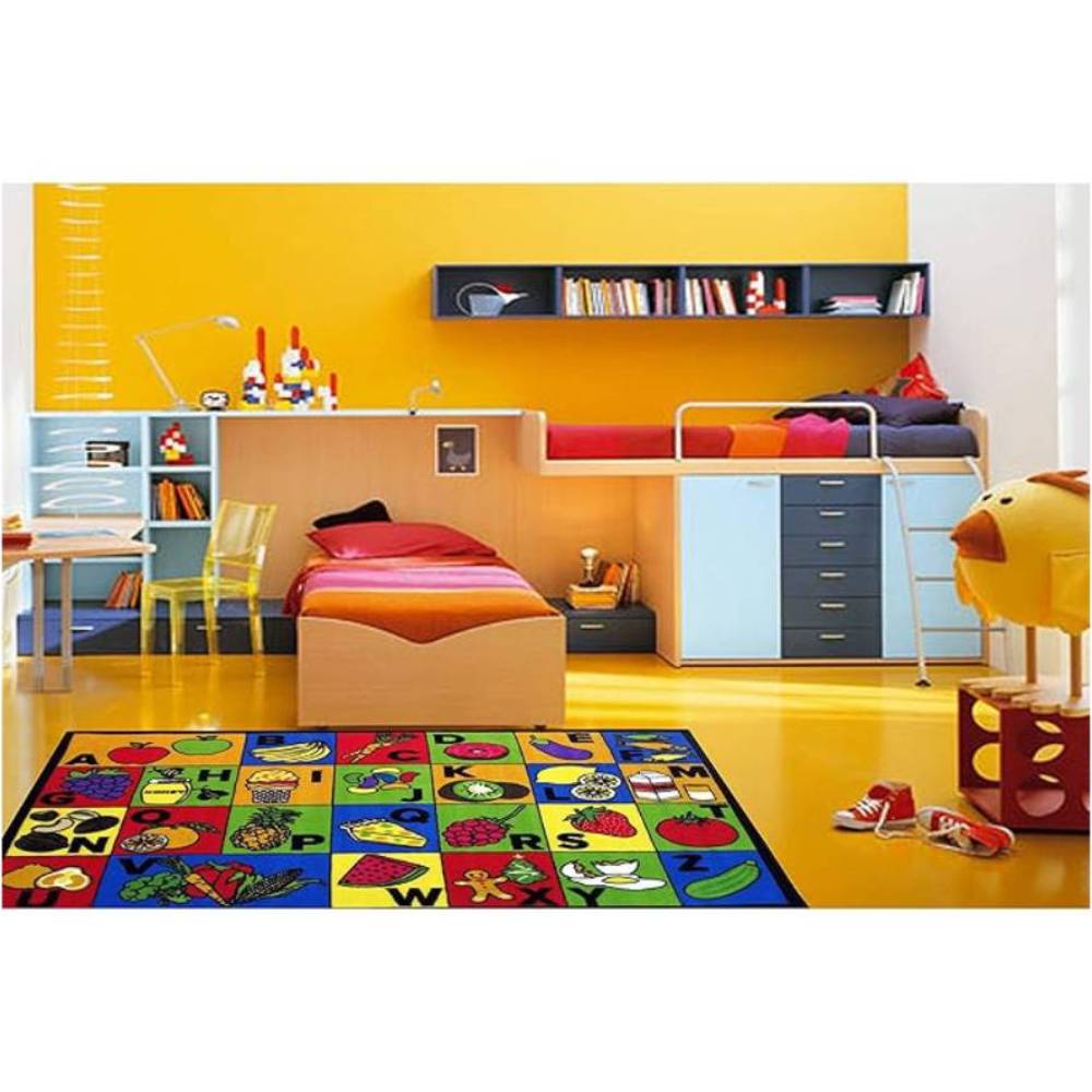 L.A Rugs Fun Time ABC Food Area Rectangular Area Rug